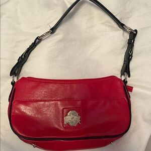 Red Leather Shoulder Bag